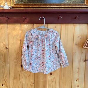 Floral Kids Shirt - White and Red